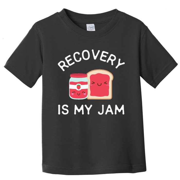 Recovery Is My Jam Funny Celebrate Clean And Sober Gifts Toddler T-Shirt