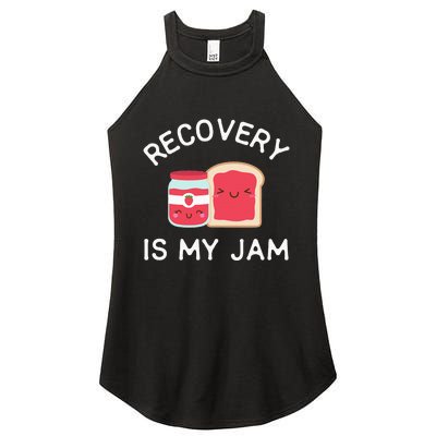 Recovery Is My Jam Funny Celebrate Clean And Sober Gifts Women’s Perfect Tri Rocker Tank