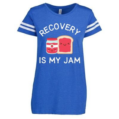 Recovery Is My Jam Funny Celebrate Clean And Sober Gifts Enza Ladies Jersey Football T-Shirt