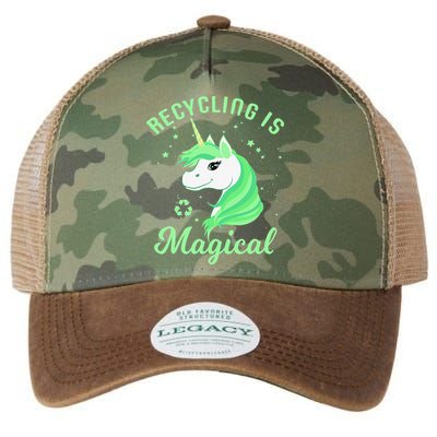 Recycling Is Magical Unicorn Earth Day Legacy Tie Dye Trucker Hat