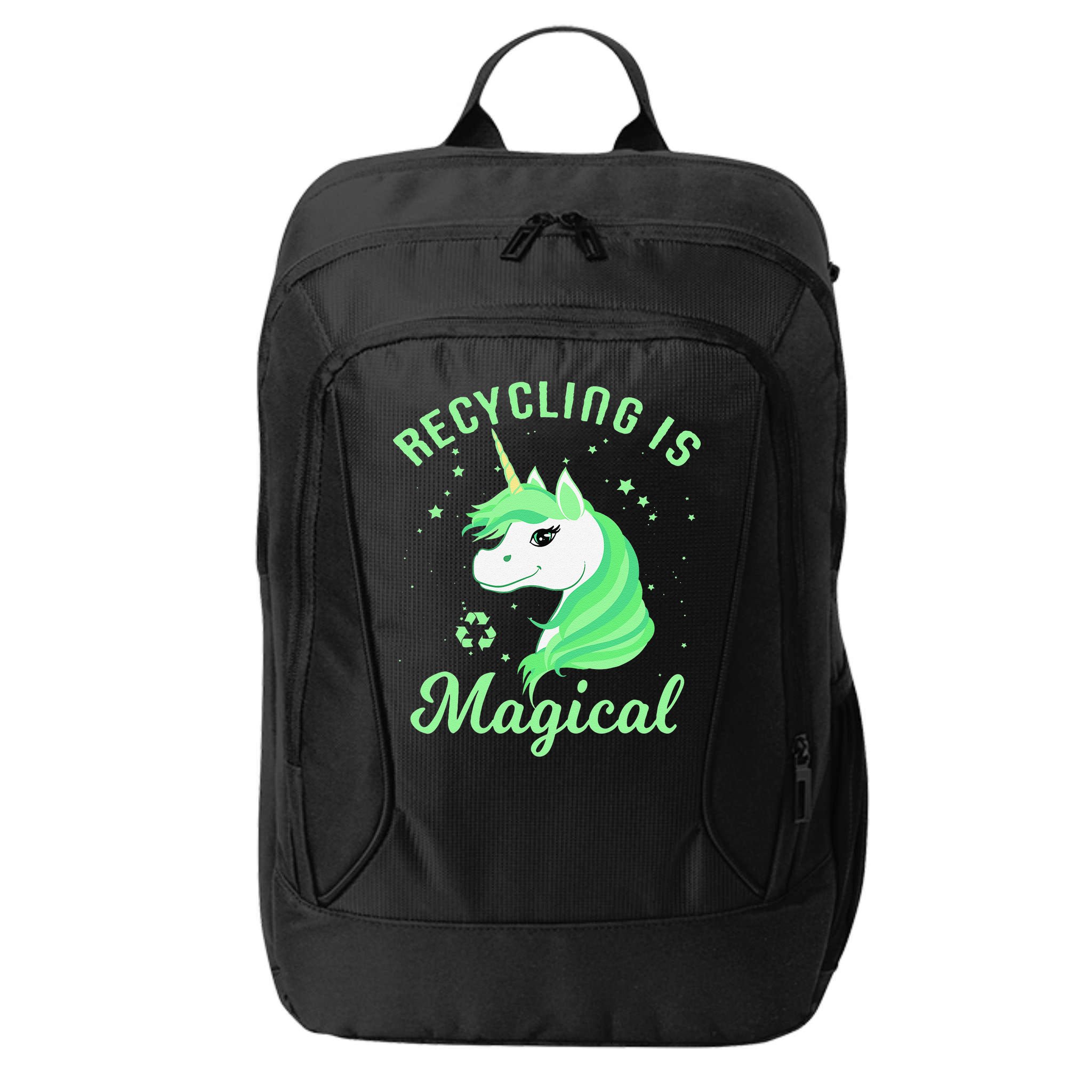Recycling Is Magical Unicorn Earth Day City Backpack
