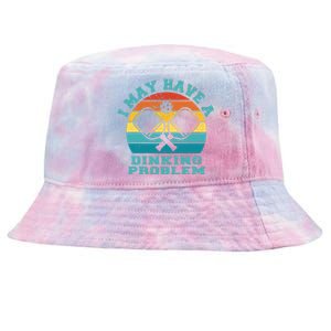 retro I May Have A Dinking Problem Pickleball Tie-Dyed Bucket Hat