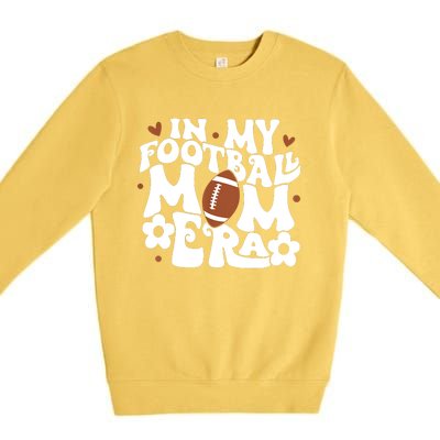 Retro In My Football Mom Era Football Mama Premium Crewneck Sweatshirt