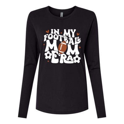 Retro In My Football Mom Era Football Mama Womens Cotton Relaxed Long Sleeve T-Shirt