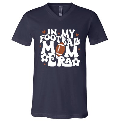 Retro In My Football Mom Era Football Mama V-Neck T-Shirt