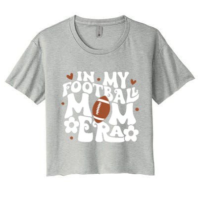 Retro In My Football Mom Era Football Mama Women's Crop Top Tee