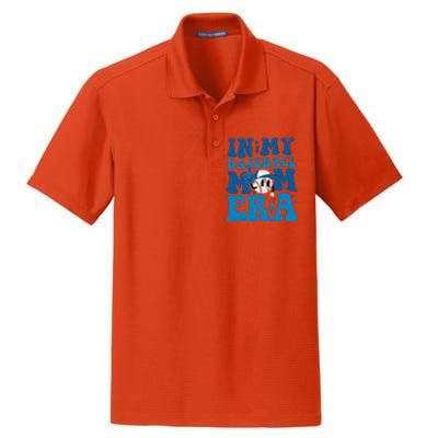 Retro In My Baseball Mom Era Smile Face Funny Mothers Day Dry Zone Grid Polo