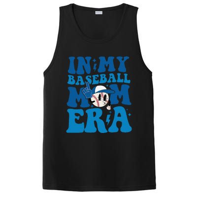 Retro In My Baseball Mom Era Smile Face Funny Mothers Day PosiCharge Competitor Tank