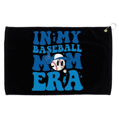 Retro In My Baseball Mom Era Smile Face Funny Mothers Day Grommeted Golf Towel