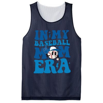 Retro In My Baseball Mom Era Smile Face Funny Mothers Day Mesh Reversible Basketball Jersey Tank