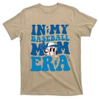 Retro In My Baseball Mom Era Smile Face Funny Mothers Day T-Shirt