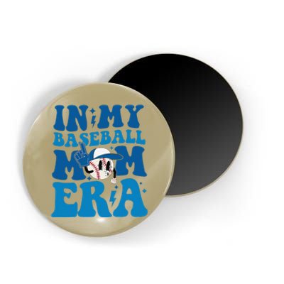 Retro In My Baseball Mom Era Smile Face Funny Mothers Day Magnet