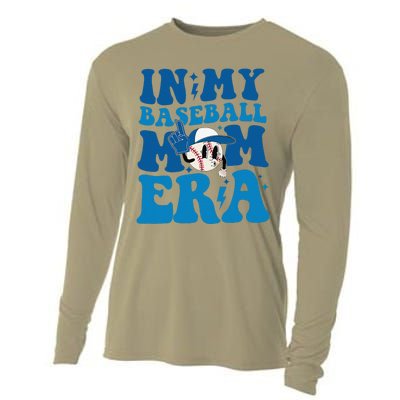 Retro In My Baseball Mom Era Smile Face Funny Mothers Day Cooling Performance Long Sleeve Crew