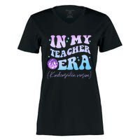 Retro In My Teacher Era Kindergarten Version Back To School Women's Momentum V-Neck T-Shirt