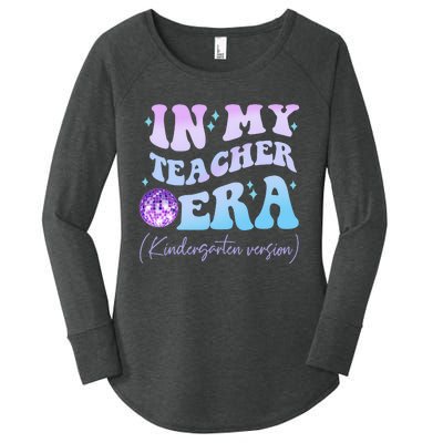 Retro In My Teacher Era Kindergarten Version Back To School Women's Perfect Tri Tunic Long Sleeve Shirt