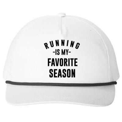 Running Is My Favorite Season Snapback Five-Panel Rope Hat