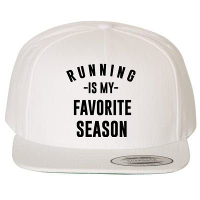 Running Is My Favorite Season Wool Snapback Cap