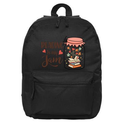 Readeing Is My Jam Gift For Reading Books 16 in Basic Backpack
