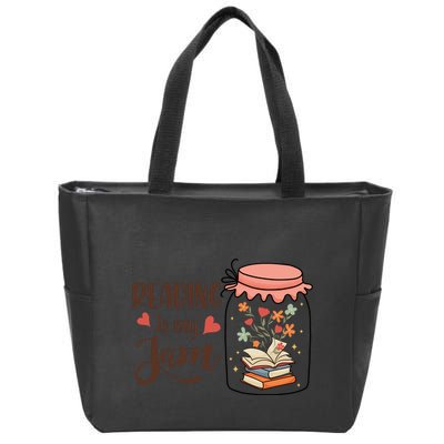 Readeing Is My Jam Gift For Reading Books Zip Tote Bag