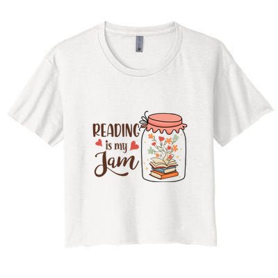 Readeing Is My Jam Gift For Reading Books Crop Top
