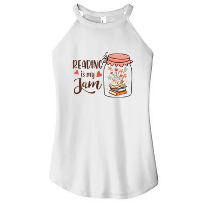 Readeing Is My Jam Gift For Reading Books Women's Perfect Tri Rocker Tank