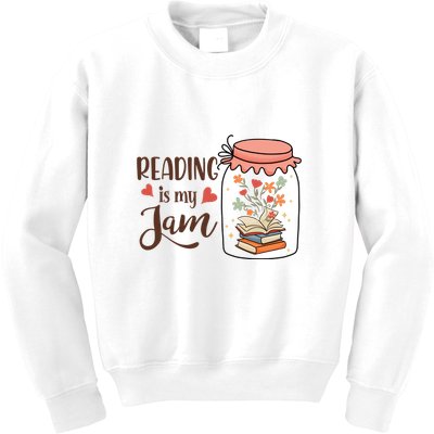 Readeing Is My Jam Gift For Reading Books Kids Sweatshirt