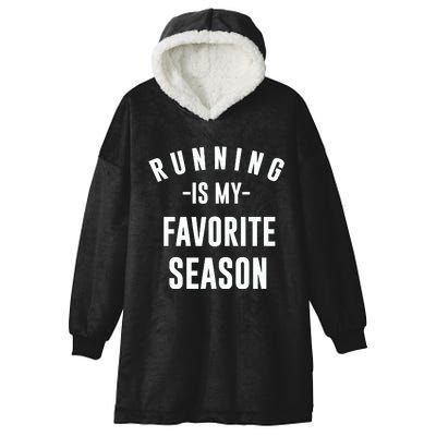 Running Is My Favorite Season Hooded Wearable Blanket