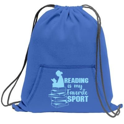 Reading Is My Favorite Sport Book Lovers Bookish Bookworm Gift Sweatshirt Cinch Pack Bag