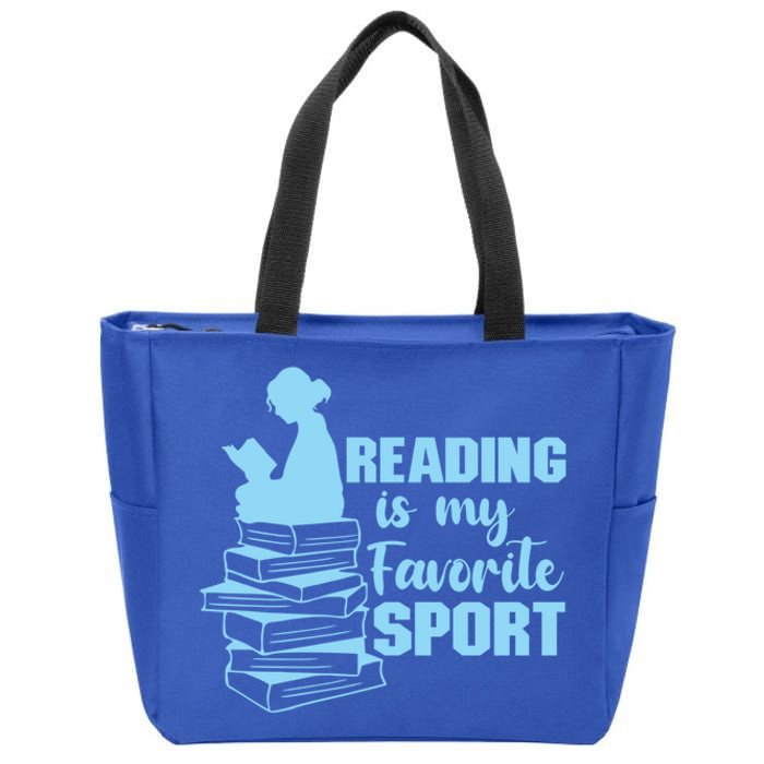 Reading Is My Favorite Sport Book Lovers Bookish Bookworm Gift Zip Tote Bag