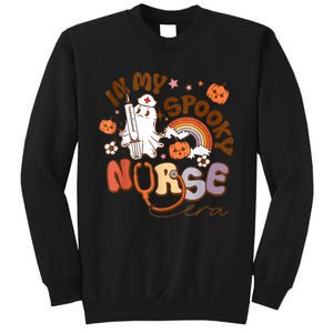 Retro In My Spooky Nurse Era Funny Spooky Nurse Halloween Sweatshirt