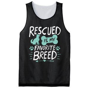 Rescued Is My Favorite Breed Dog Lover Gift Mesh Reversible Basketball Jersey Tank