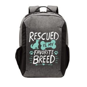 Rescued Is My Favorite Breed Dog Lover Gift Vector Backpack