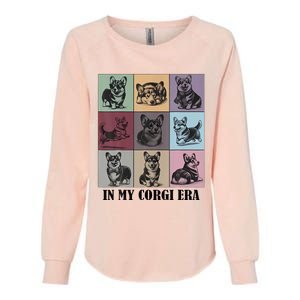 Retro In My Corgi Era Funny Corgi Mom Dog Lover Womens California Wash Sweatshirt