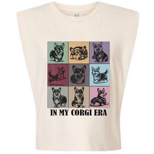 Retro In My Corgi Era Funny Corgi Mom Dog Lover Garment-Dyed Women's Muscle Tee