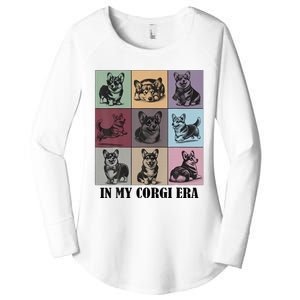 Retro In My Corgi Era Funny Corgi Mom Dog Lover Women's Perfect Tri Tunic Long Sleeve Shirt