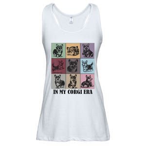 Retro In My Corgi Era Funny Corgi Mom Dog Lover Ladies Essential Flowy Tank