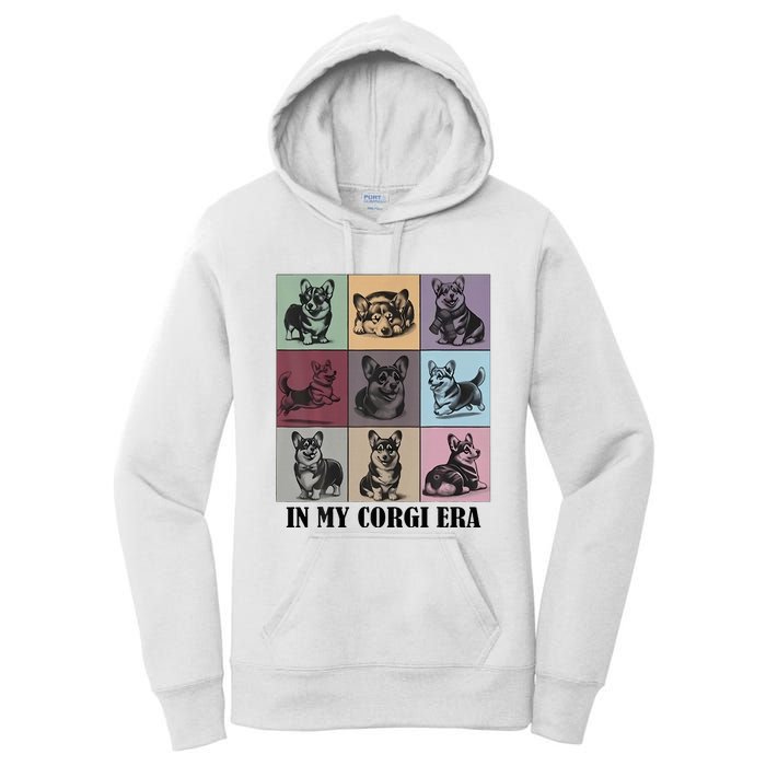 Retro In My Corgi Era Funny Corgi Mom Dog Lover Women's Pullover Hoodie