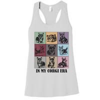 Retro In My Corgi Era Funny Corgi Mom Dog Lover Women's Racerback Tank