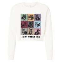 Retro In My Corgi Era Funny Corgi Mom Dog Lover Cropped Pullover Crew