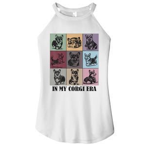 Retro In My Corgi Era Funny Corgi Mom Dog Lover Women's Perfect Tri Rocker Tank