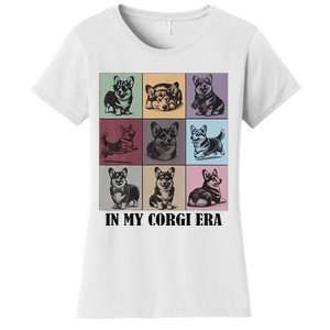 Retro In My Corgi Era Funny Corgi Mom Dog Lover Women's T-Shirt