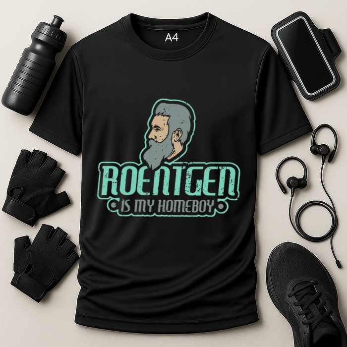 Roentgen Is My Homeboy Funny Xray Radiology Technician Cooling Performance Crew T-Shirt