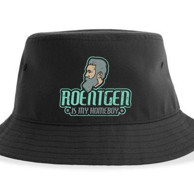 Roentgen Is My Homeboy Funny Xray Radiology Technician Sustainable Bucket Hat
