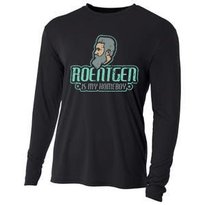 Roentgen Is My Homeboy Funny Xray Radiology Technician Cooling Performance Long Sleeve Crew