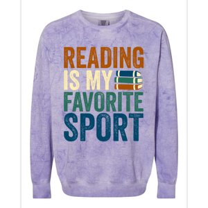 Reading Is My Favorite Sport Book Lovers Bookish Bookworm Gift Colorblast Crewneck Sweatshirt