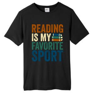 Reading Is My Favorite Sport Book Lovers Bookish Bookworm Gift Tall Fusion ChromaSoft Performance T-Shirt