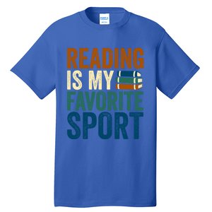 Reading Is My Favorite Sport Book Lovers Bookish Bookworm Gift Tall T-Shirt