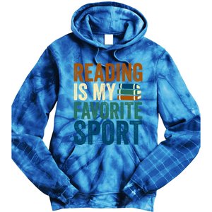 Reading Is My Favorite Sport Book Lovers Bookish Bookworm Gift Tie Dye Hoodie