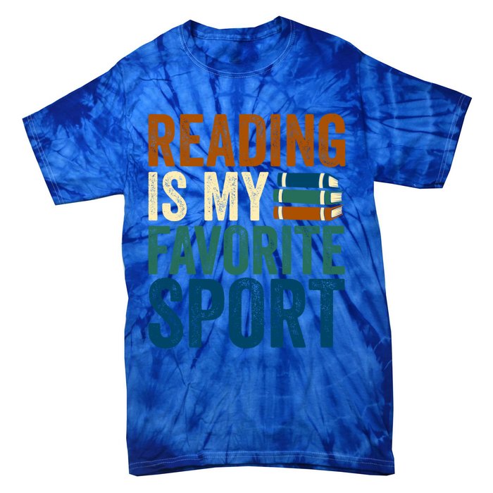 Reading Is My Favorite Sport Book Lovers Bookish Bookworm Gift Tie-Dye T-Shirt