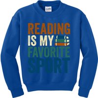 Reading Is My Favorite Sport Book Lovers Bookish Bookworm Gift Kids Sweatshirt